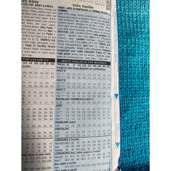 Butterick 5424 skirt top pants pattern - Picture 7 of 7